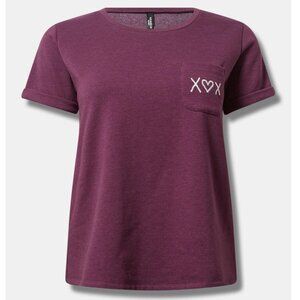 Torrid Super Soft Fleece Crew Neck Pocket Lounge Tee NWOT